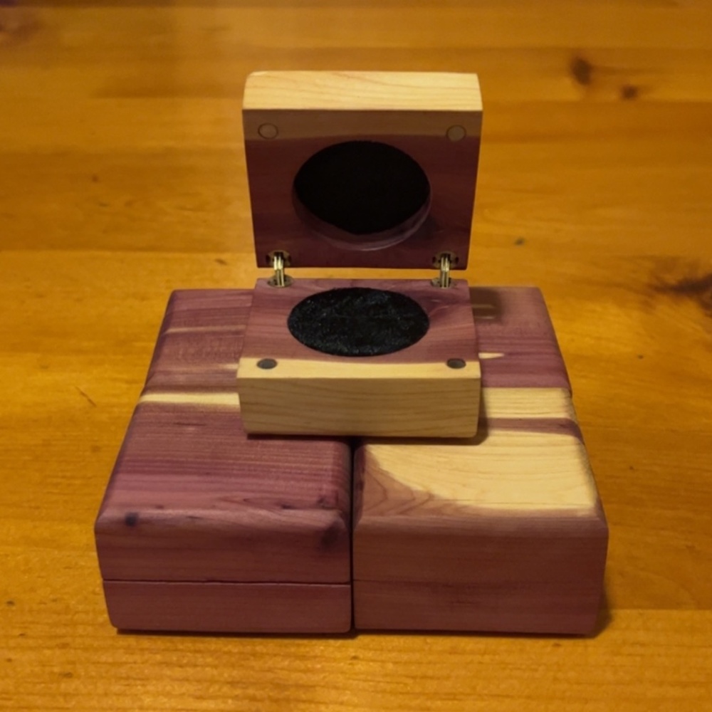 Cedar Ring/Earring Boxes - Picture 3 of 3